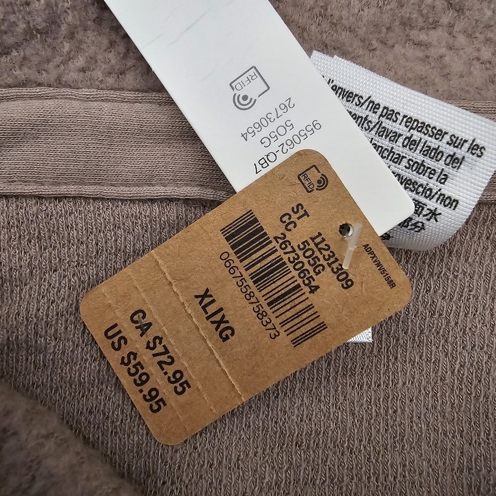 PINK Victoria's Secret Womens XL Brown Fleece Button Up Top NWT Cozy Warm - Picture 10 of 10